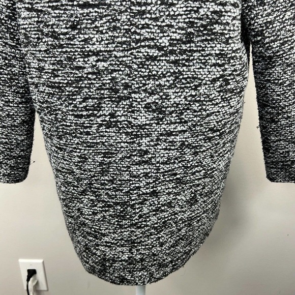ASTR The Label Black Gray Marled Tweed Coat Size XS Asymmetrical Zip - Picture 14 of 16